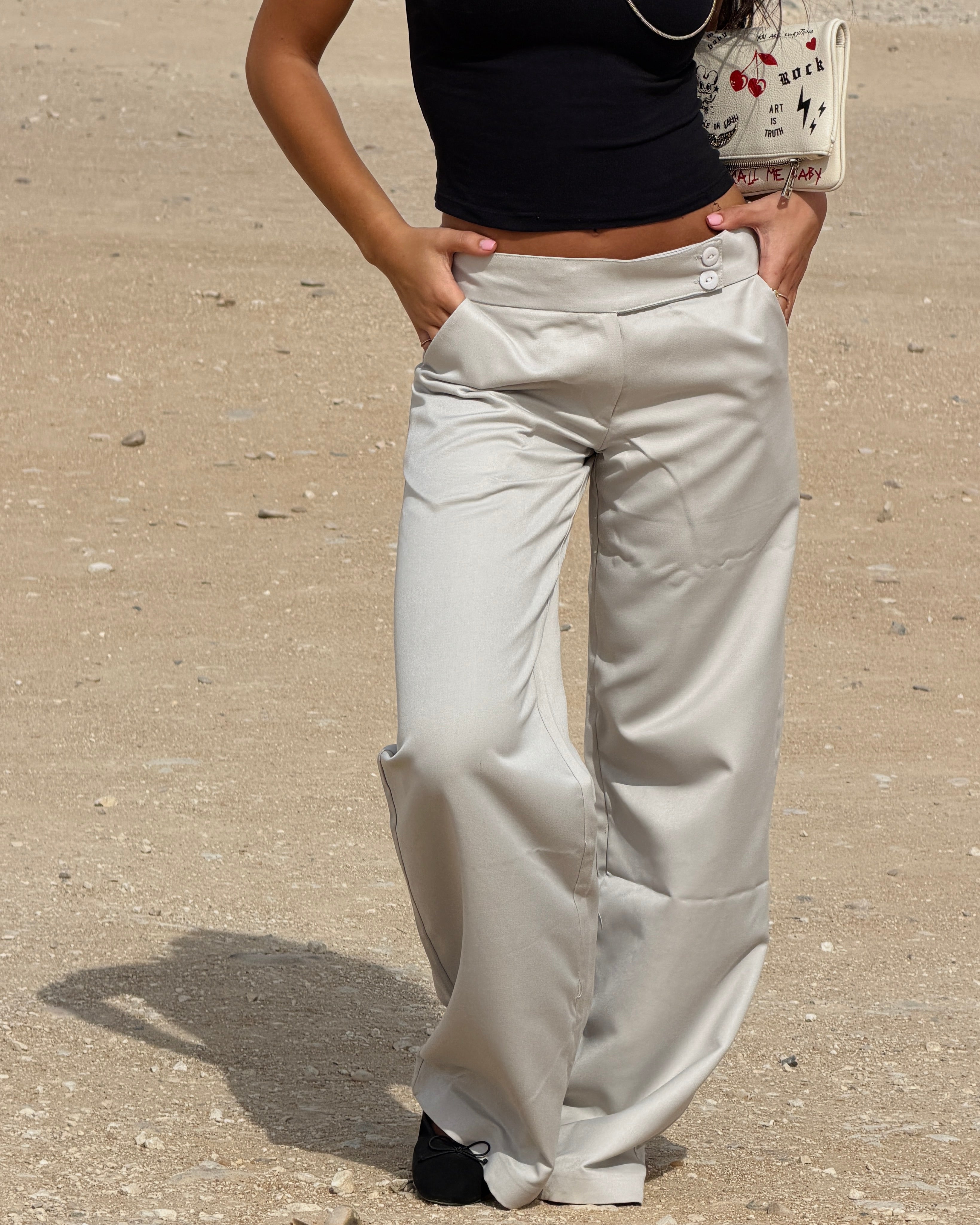 Cream Contour Dune Pants