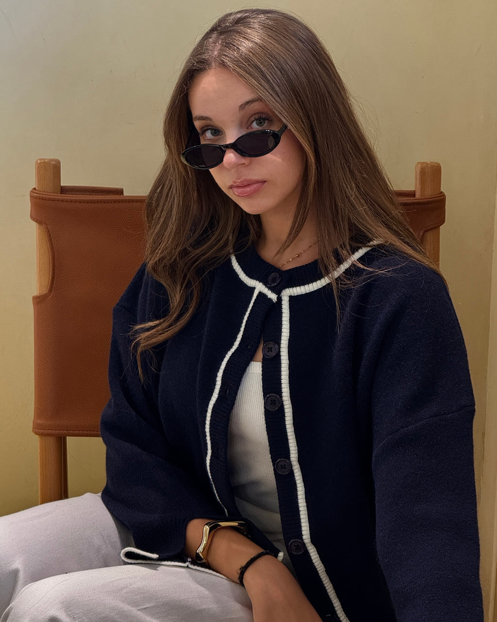 Navy Coastline Cardigan