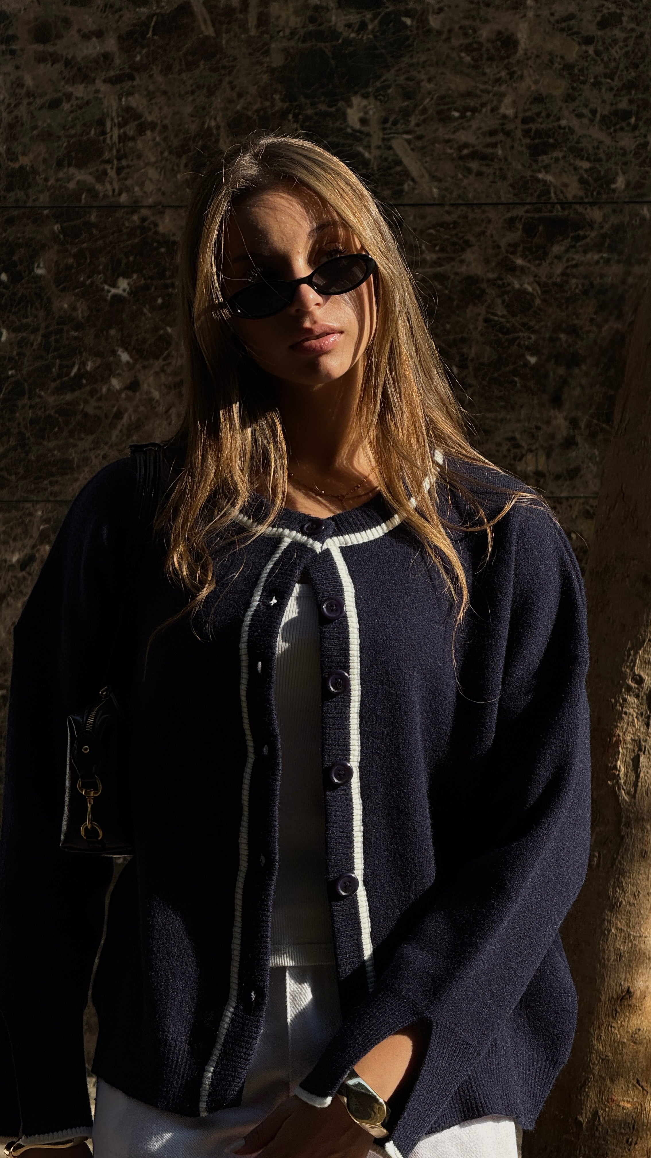 Navy Coastline Cardigan