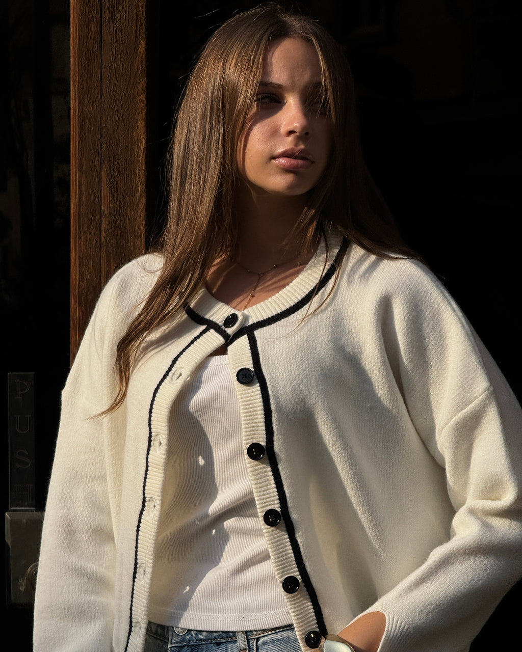 Off White Coastline Cardigan