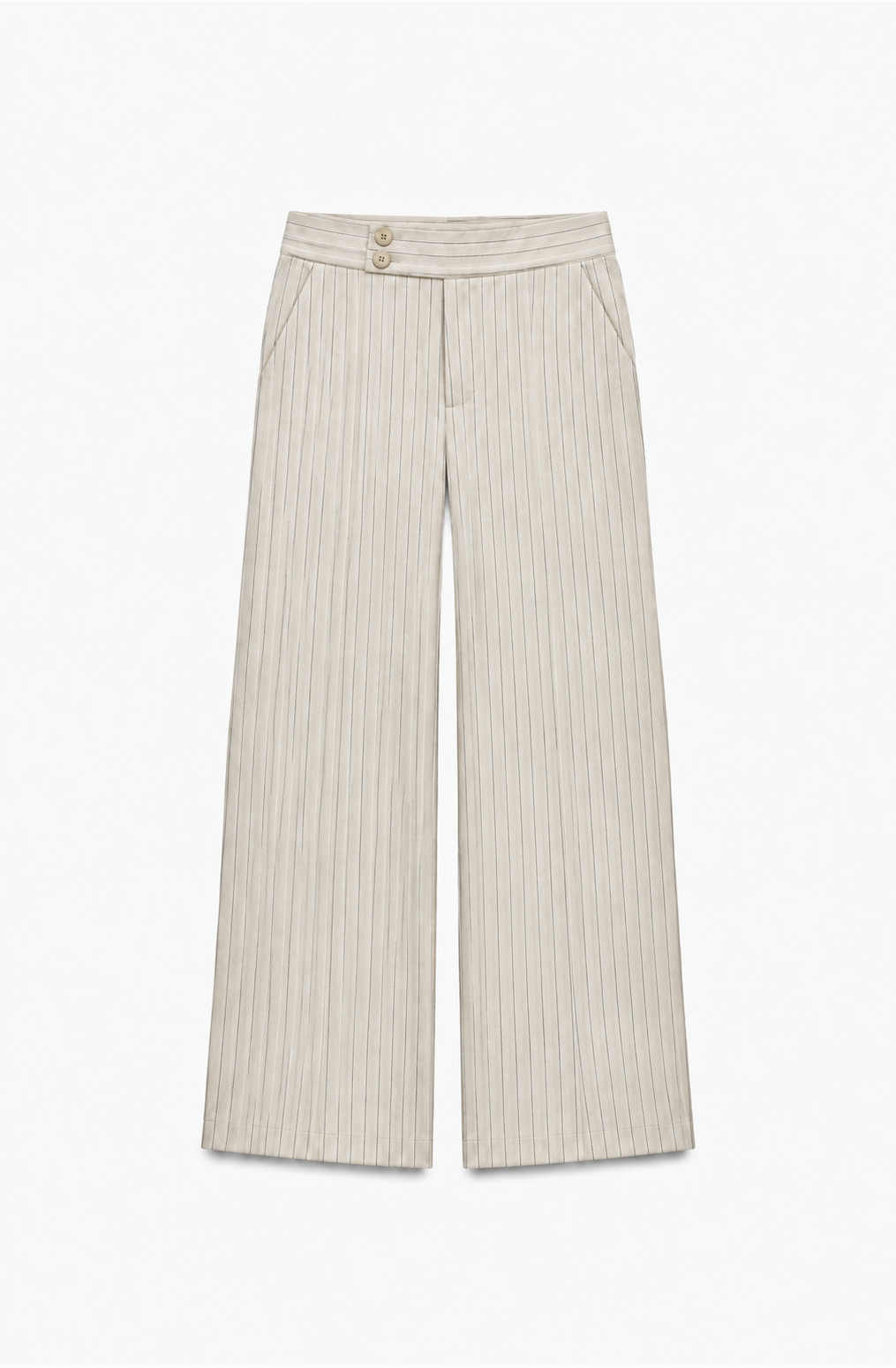 Cream Striped Contour Dune Pants