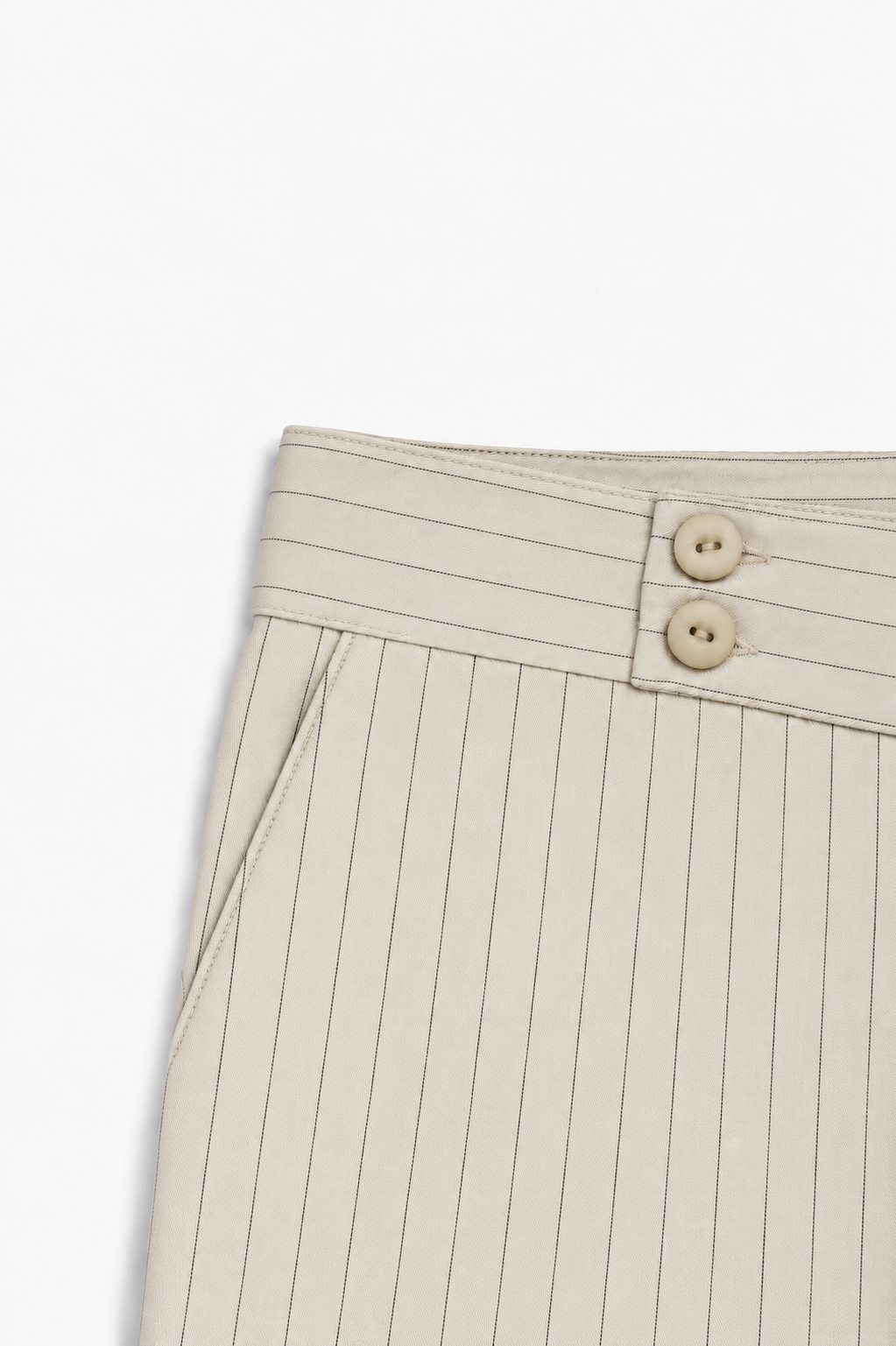 Cream Striped Contour Dune Pants