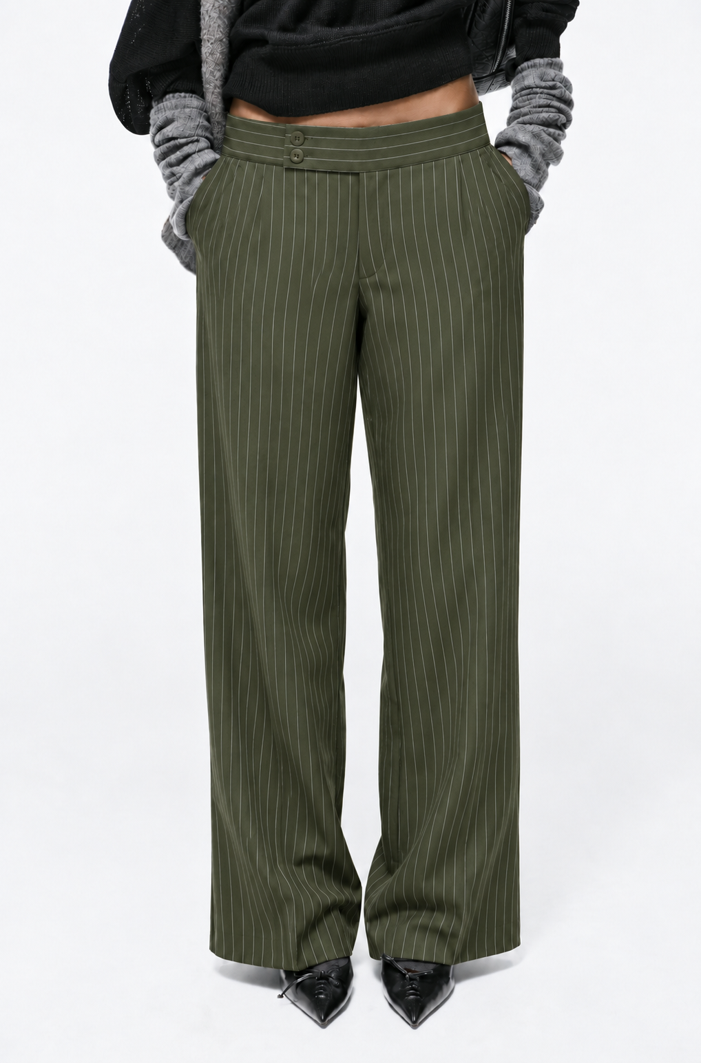 Olive Striped Contour Dune Pants