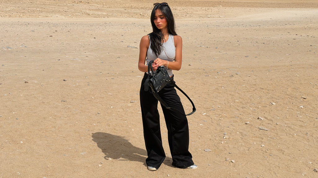 Black Contour Dune Pants