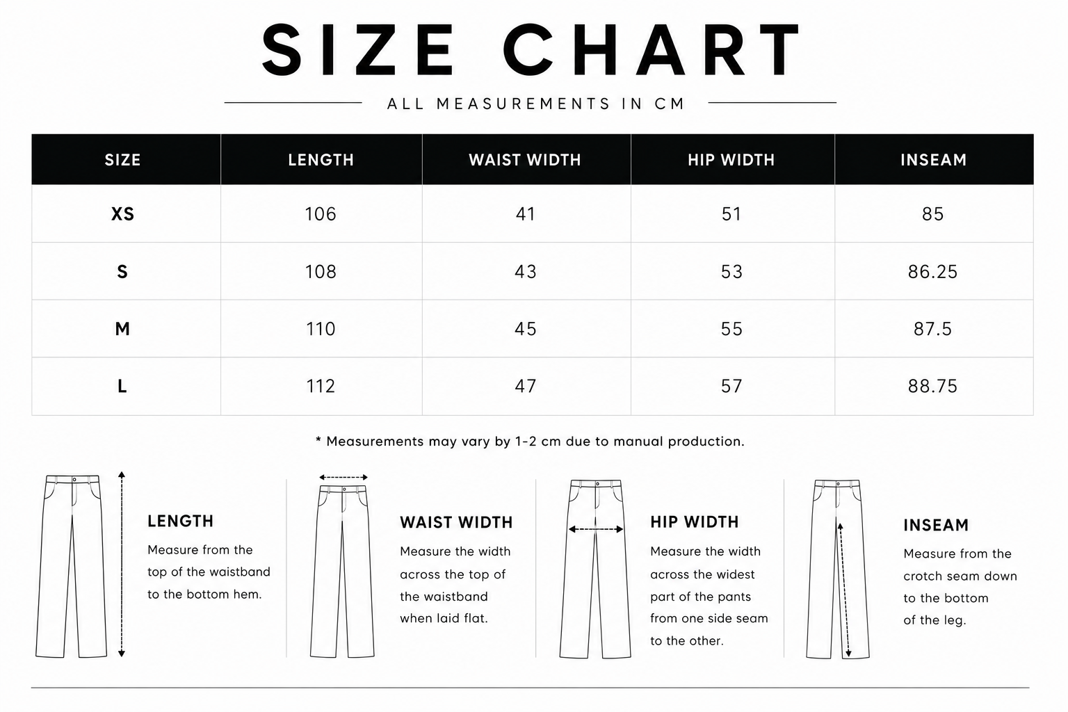 Black Contour Dune Pants